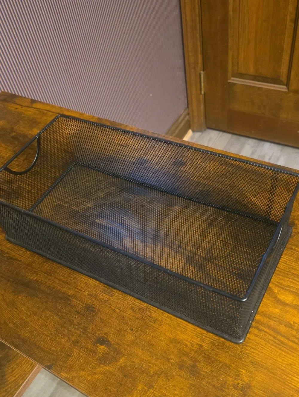 Black Metal Mesh Organizer Tray - Home Bath(7 X 14)